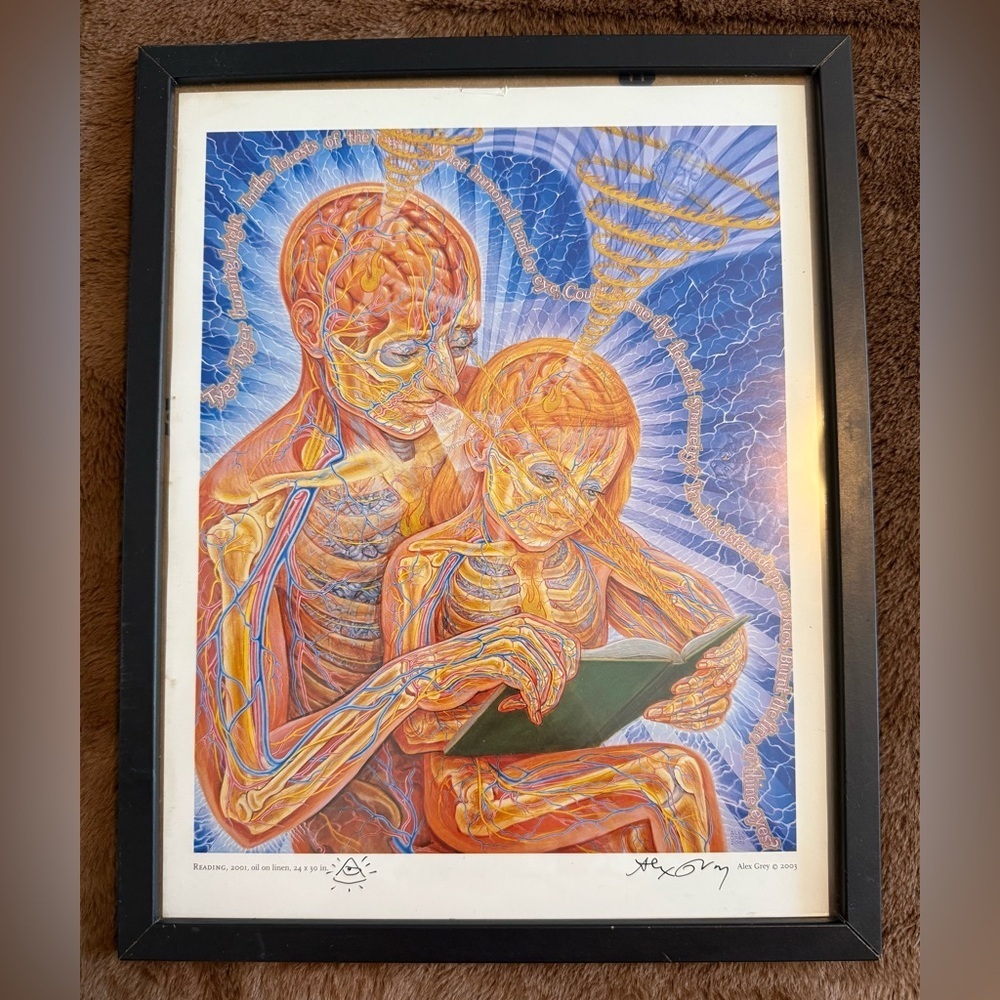 Alex Grey Signed Artwork Print of “Reading”